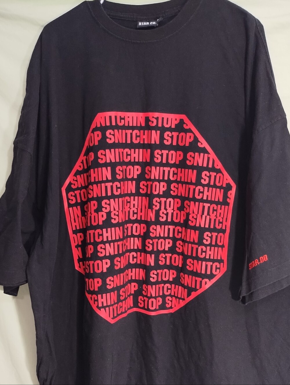 Vintage Stop Snitchin / RIP Shirt All Over Print Y2K /HipHop Rap/ Streetwear 4XL